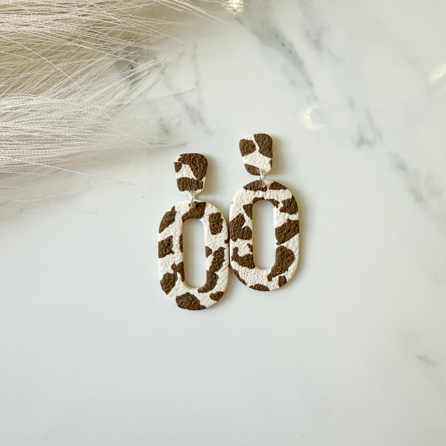 Cow Print Modern Oval