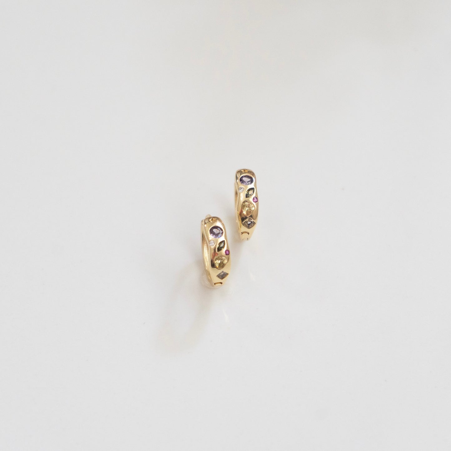 Bejeweled Huggie Gold Filled